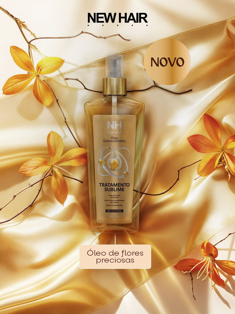 Óleo Extraordinário - Tratamento Sublime 100ml NEW HAIR | Hidrata, nutre e finaliza