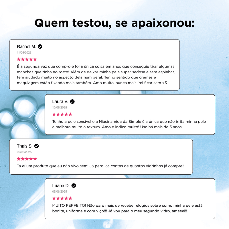 Sérum Niacinamida Solução Facial 30ml Simple Organic