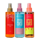 Kit Natal - 3 Body Splash Egeo Vanilla Vibe e Egeo Melancia + Floratta Red (200ml cada)