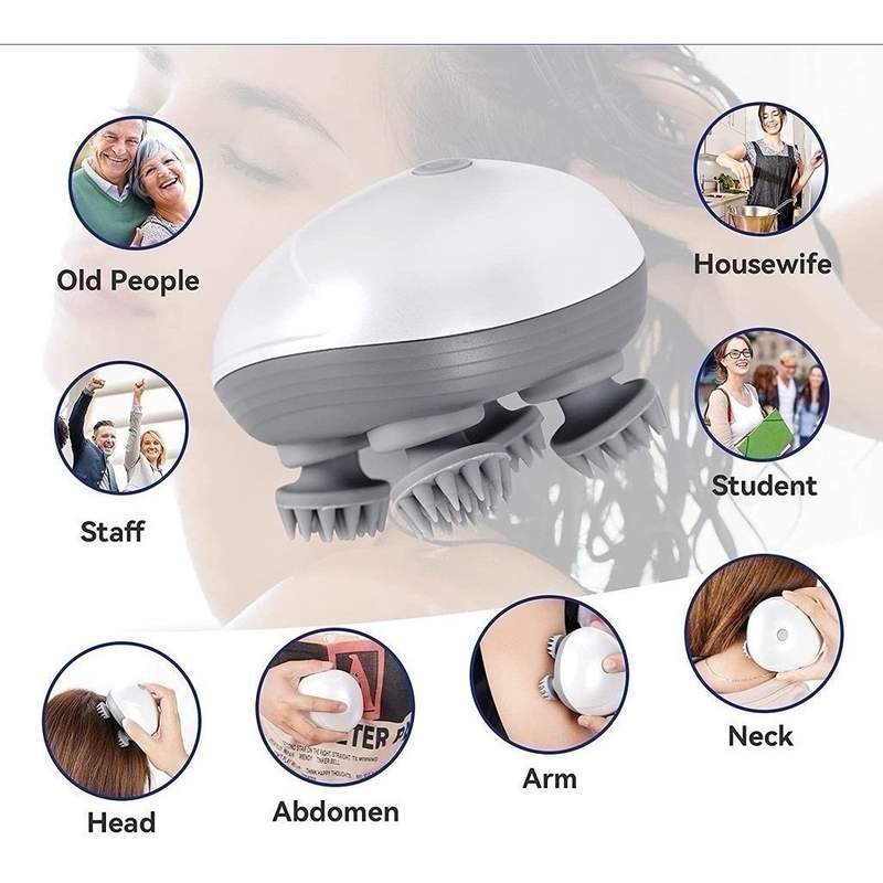 Massageador Elétrico Portátil Mini de Cabeça Ombro e Pescoço Massagem Corporal e Viagem