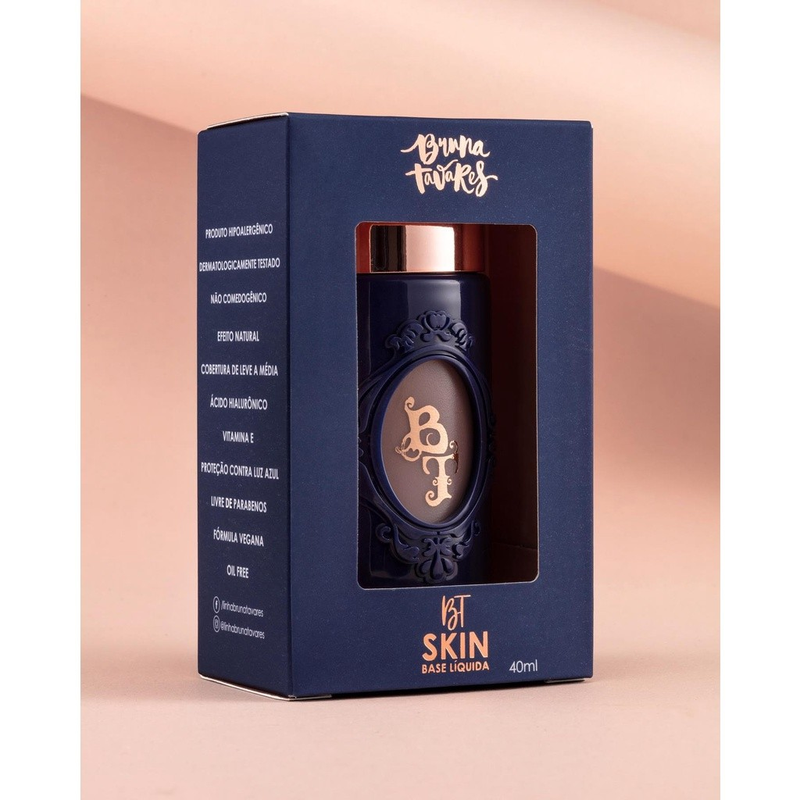 Base Líquida Bruna Tavares BT Skin Acabamento Aveludado 40 ml